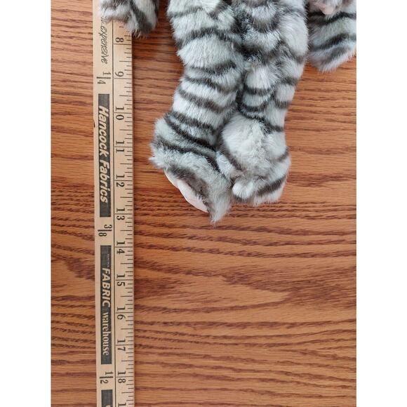 T.C. Dawson Brown Striped Cat Plush Stuffed Animal Toy with Bow 12" Cute Gift - Picture 11 of 11